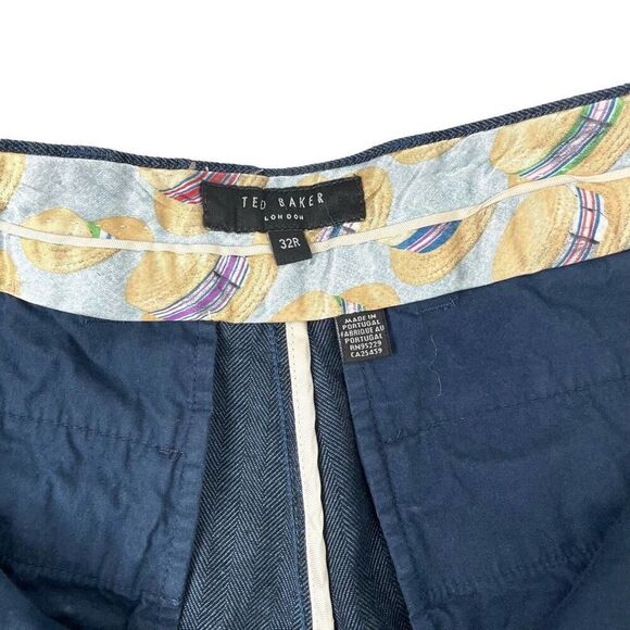 Ted Baker Brektro linen blend pants Size‎ 32R navy blue - Picture 5 of 11